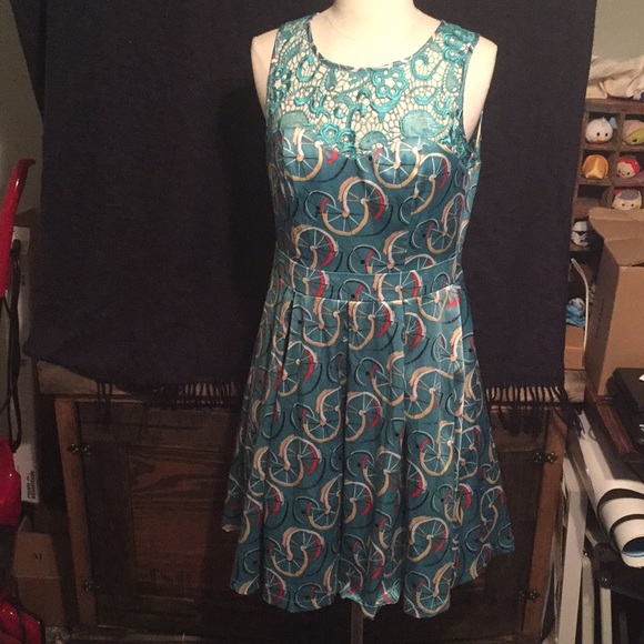 Tatyana Blue Bicycle Dress Size L - Picture 8 of 8